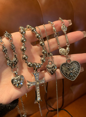 冷淡风十字架系列合集小众甜酷毛衣链高级感卫衣项链金属长款项链