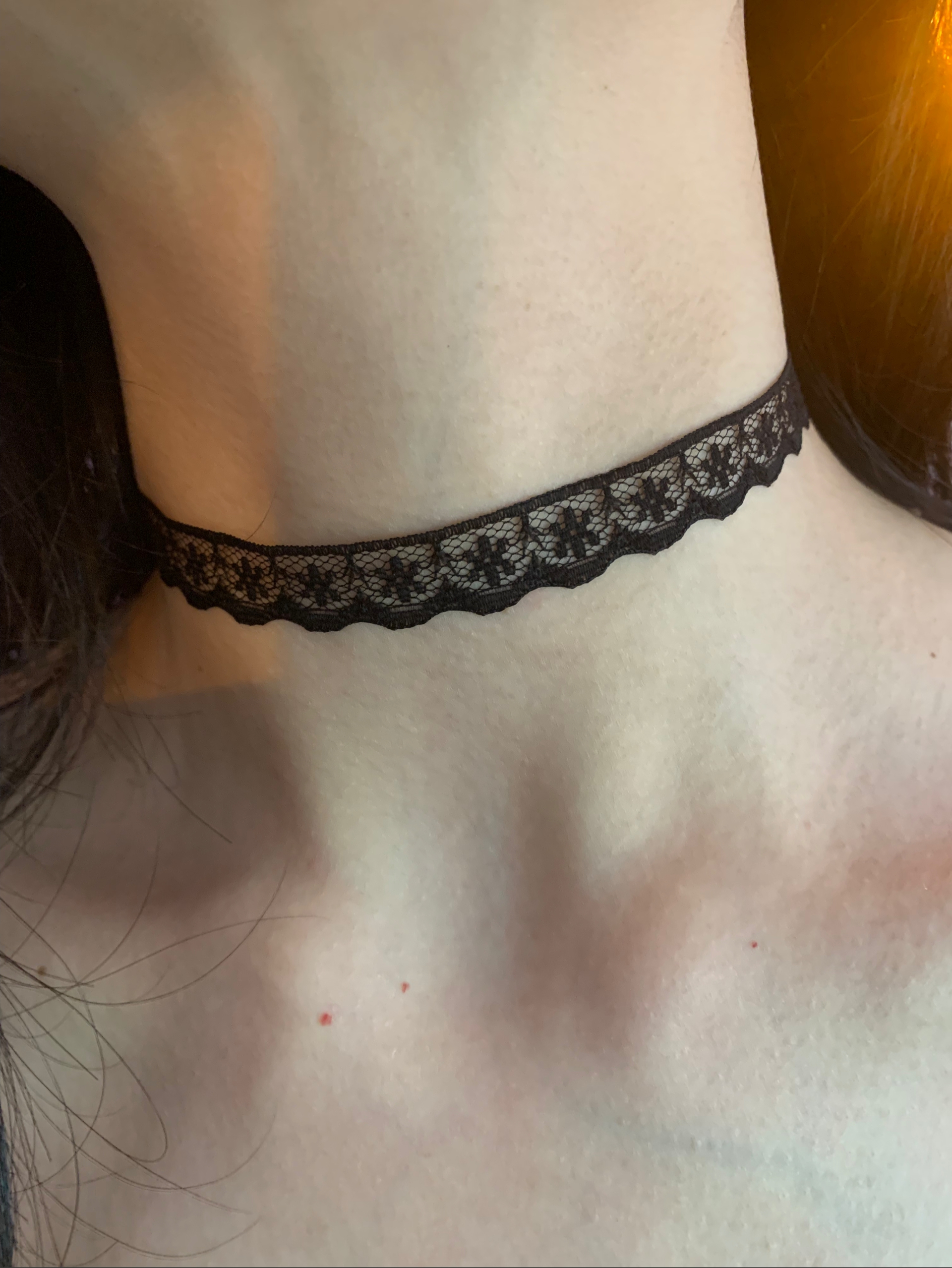 棠洛 蕾丝镂空花朵颈带项圈女锁骨链红色y2k洛丽塔choker颈链2026