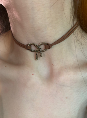 美式辣妹choker项圈女棕色美拉德锁骨链y2k亚文化经链配饰2025潮
