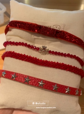 棠洛 原创红色系列choker颈链女甜酷辣妹项圈显白锁骨链小众个性