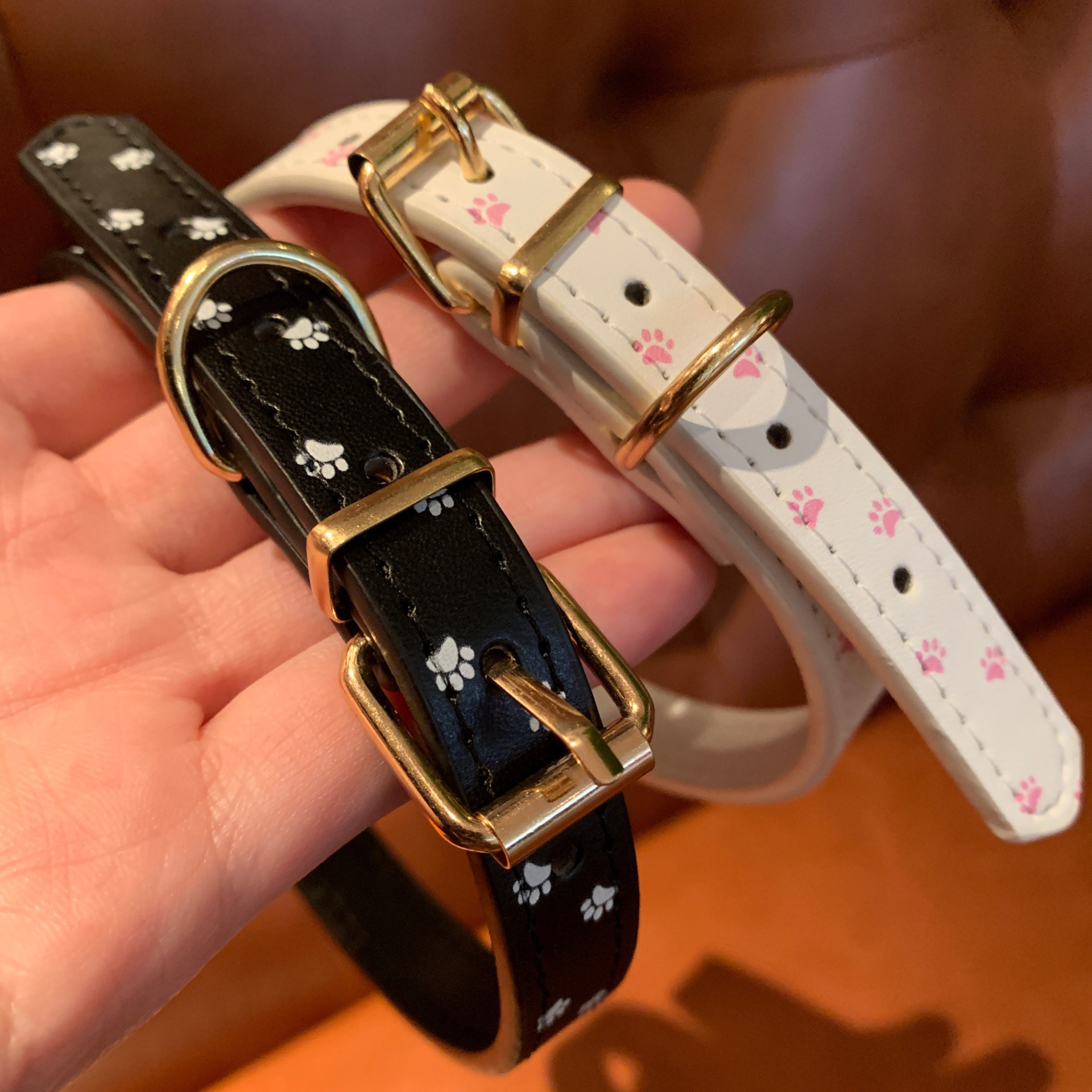 棠洛 自制猫爪印choker项圈女黑色软皮颈链亚文化辣妹配饰2025新