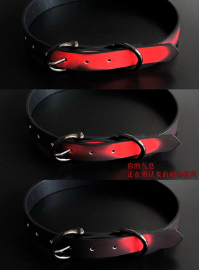 小红书同款 原创温感变色皮革choker颈链女亚文化项圈辣妹高级感