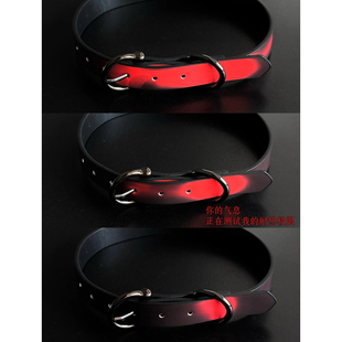 小红书同款 原创温感变色皮革choker颈链女亚文化项圈辣妹高级感