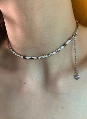 棠洛 细款蛇纹choker项圈女日常百搭锁骨链辣妹颈链高级显脖子细