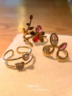 棠洛 欧美风食指戒指潮 「生长册」不锈钢金属藤蔓花朵戒指女个性