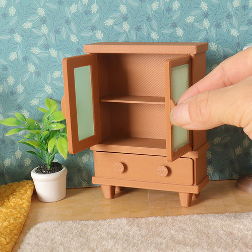 娃娃屋微缩收纳柜子家具场景1：12分ob11拍照配件装饰道具娃用BJD