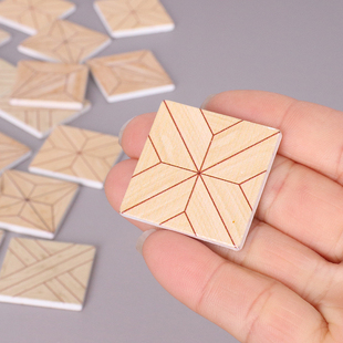 娃娃屋仿真迷你木质地板OB11微缩场景仿复古木纹瓷砖模型拍摄道具