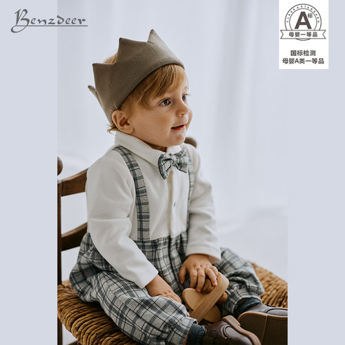 Benzdeer有机棉周岁礼服爬服