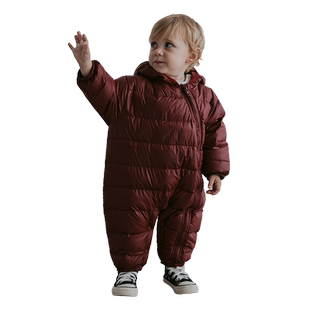 羽绒服婴幼儿小公主连体衣小宝宝男宝冬季女童保暖衣套装2025新款