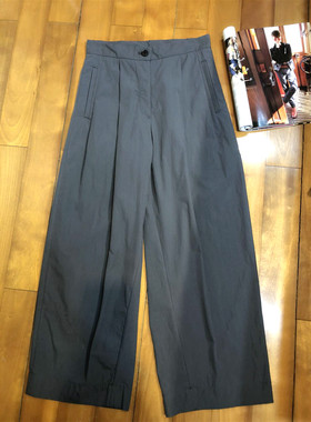 PENNYPENG无需担心卷裤脚 三色进口棉 裤脚纽扣休闲直筒裤E08009