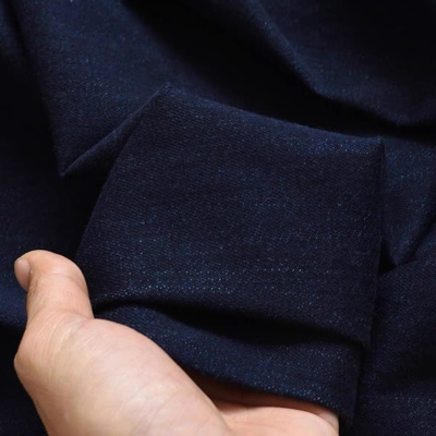 高品质放心买！炒有质感的柔软kuroki水洗牛仔布料弹力细腻特深蓝