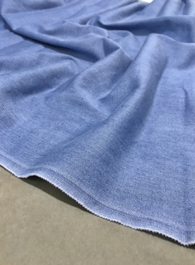 金佳牛仔布料天蓝色中弹薄款意大利日本进口高端水洗牛仔布料