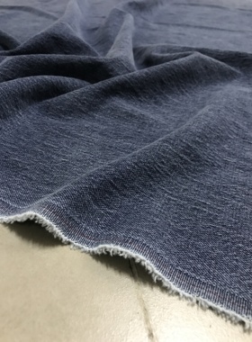 金佳牛仔布料蓝灰色中弹薄款意大利日本进口高端水洗牛仔布料质感