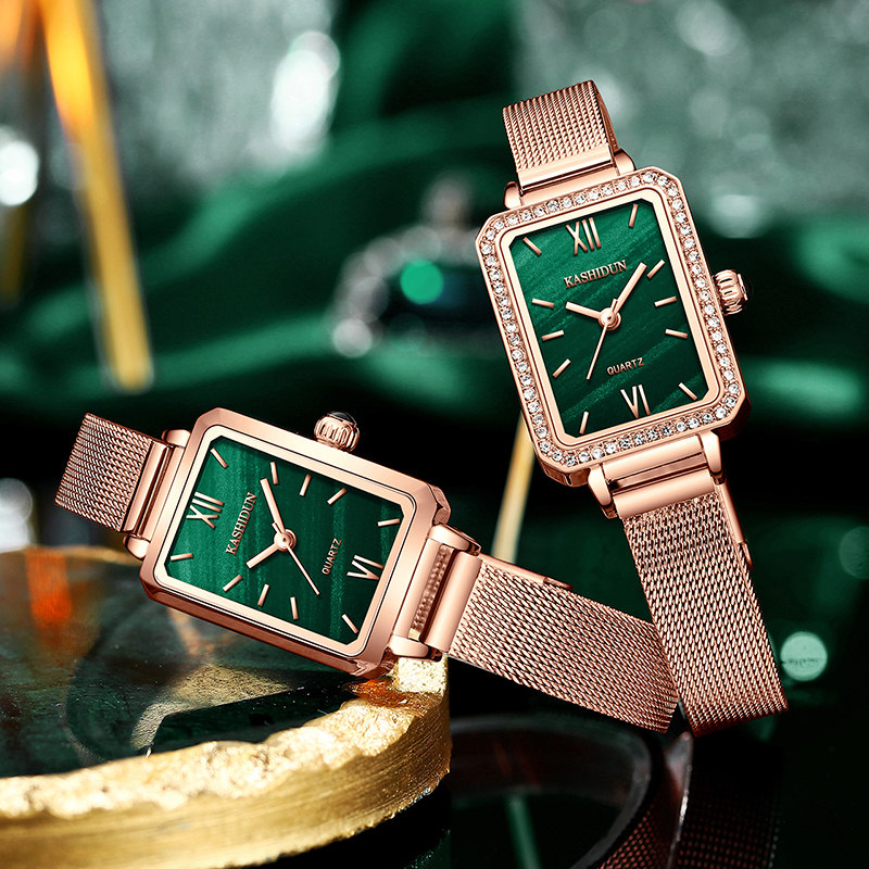 手表女简约气质时尚ins风女士名牌复古方形石英表防水女表学生