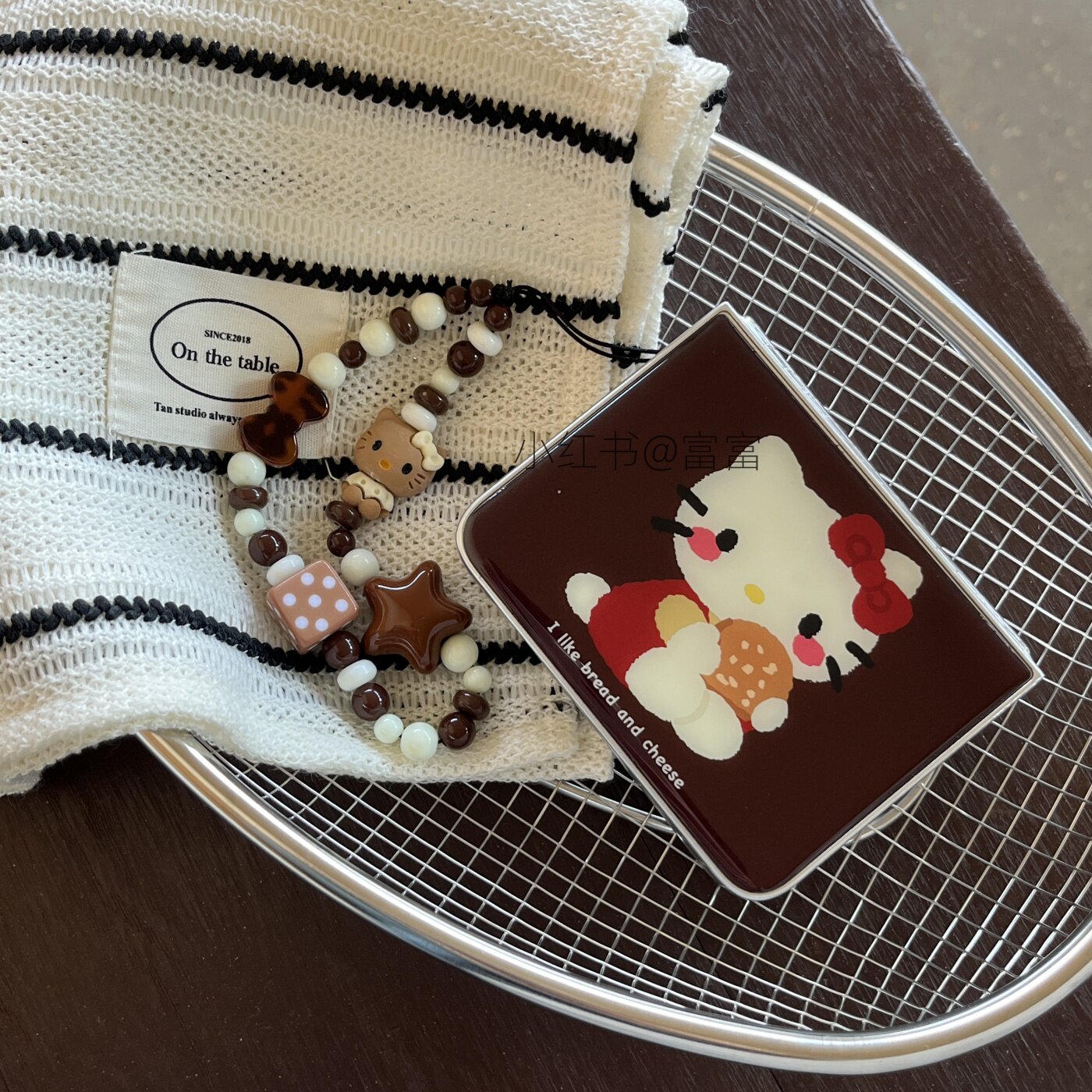 电镀滴胶汉堡Kitty适用三星zdlip7/小米mixflip2/华为pockte2折叠手机壳