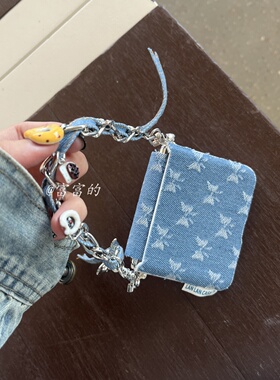 全包牛仔皮挂绳适用华为pockte2/荣耀magicvflip2/oppofind3flip折叠手机壳