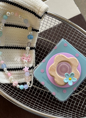 imd绿色波点磁吸支架适用华为pockte2/oppofind3flip/小米mixflip折叠手机壳