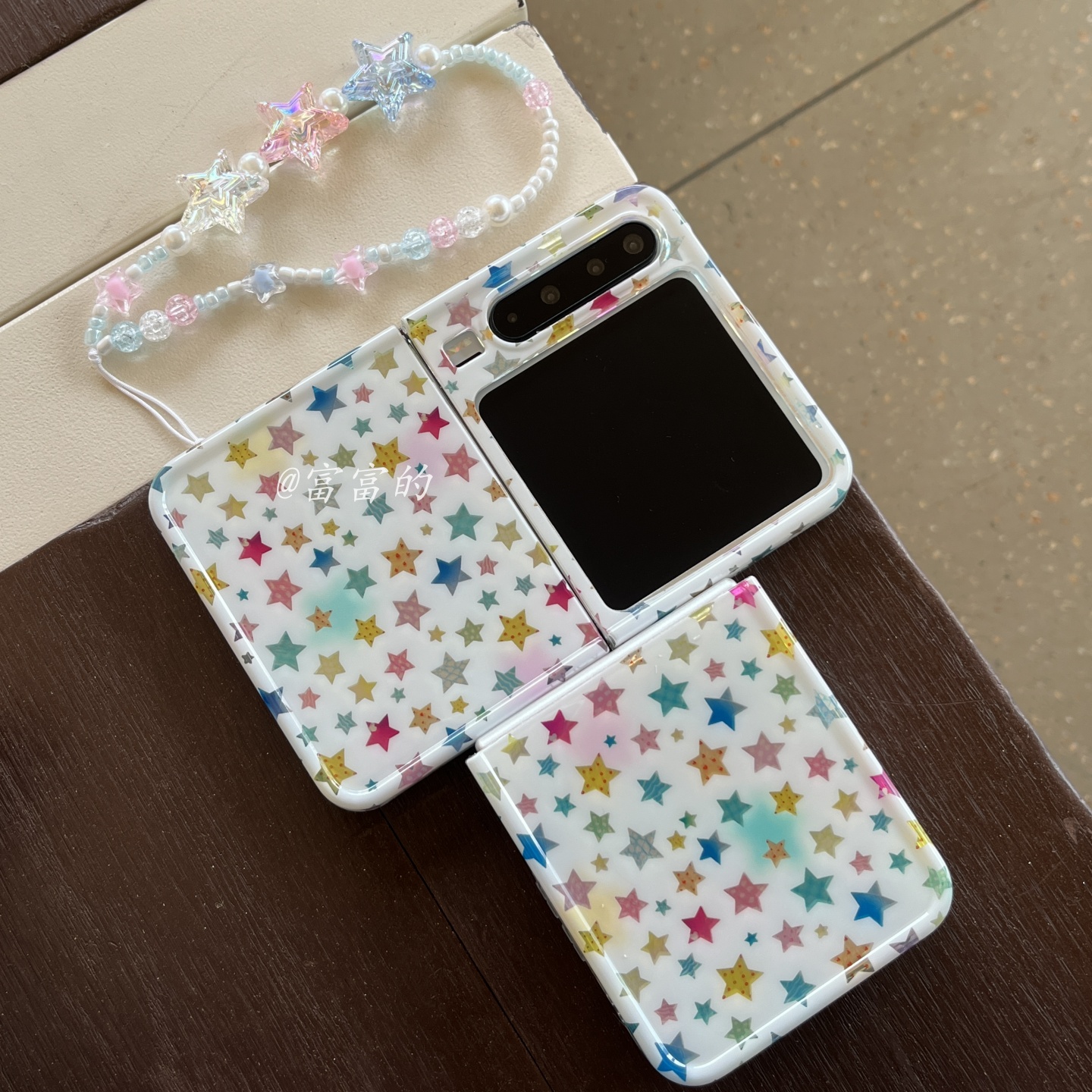 相框imd满屏星星适用oppofind3flip/华为pockte2/荣耀magicvflip2折叠手机壳