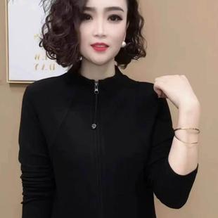 长袖 洋气百搭气质拉链开衫 减龄气质女上衣女t恤 时尚 2025新品