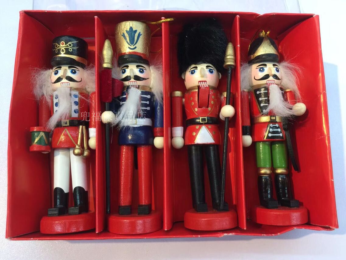 胡桃夹子家居工艺摆件木偶人士兵俄罗斯传统欧式木质男孩玩具手工