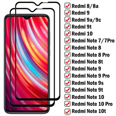 15D Full Tempered Glass For Xiaomi Redmi 8 8A 9 9A 9C 9T Scr