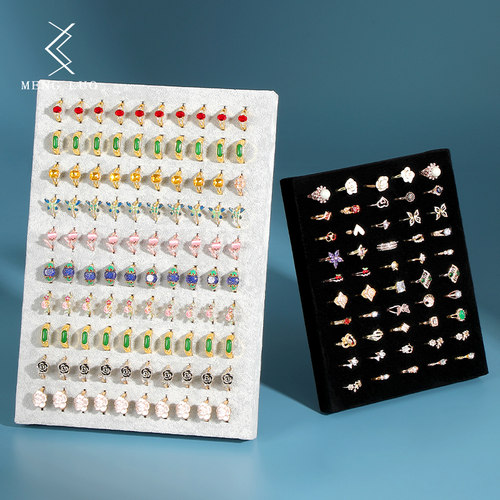 创意相框戒指展示架绒布首饰架