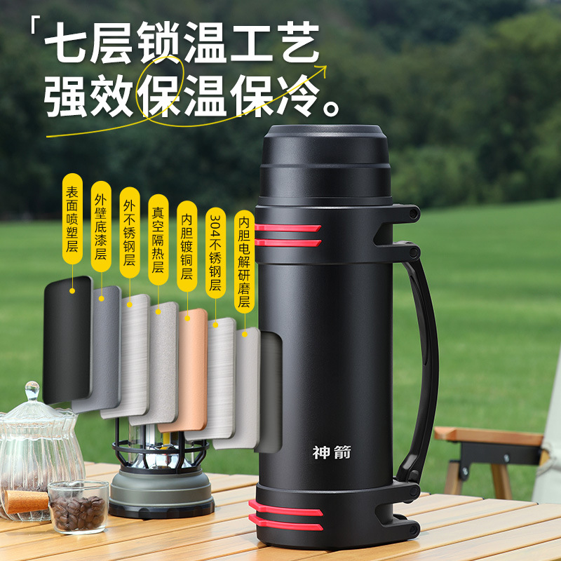 Insulated Pot Outdoor Large Capacity Car Water Bottle 4L水壶