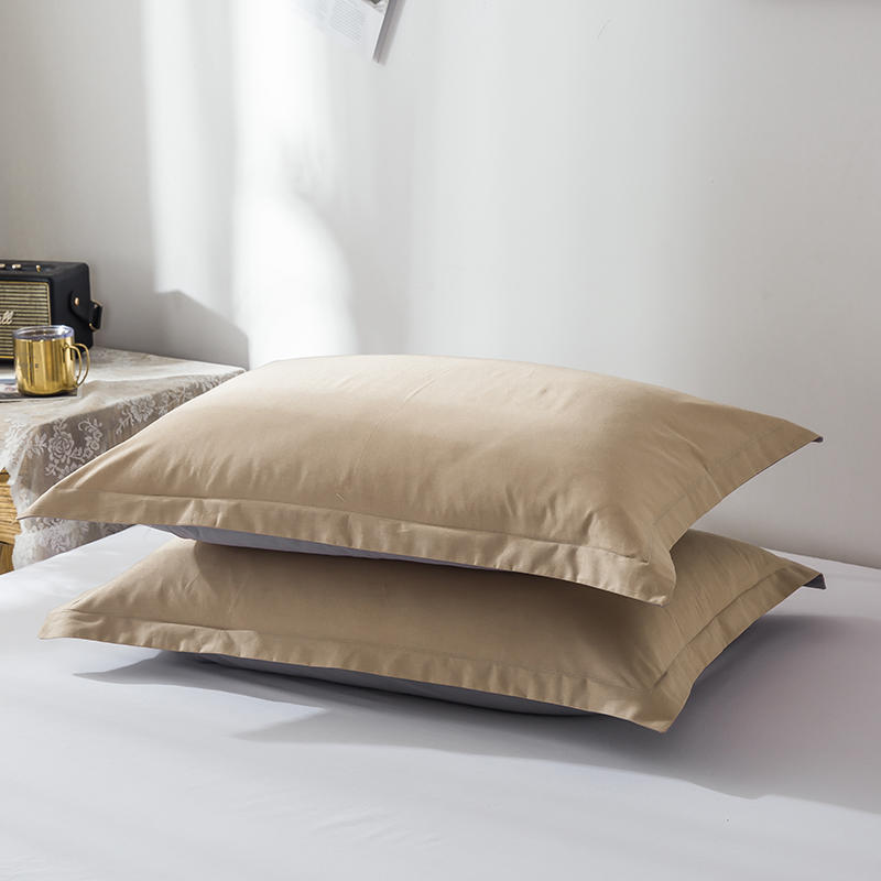 New 2pcs cotton solid color Pillowcase全棉40支纯色枕套