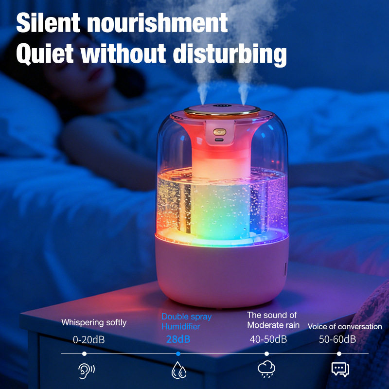 New humidifier dual spray heavy fog atmosphere light加湿器