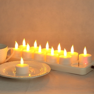 New creative 12pcs rechargeable candle LED仿真蜡烛灯
