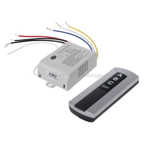 New Wireless 3 Channel ON/OFF Lamp Remote Control Switch