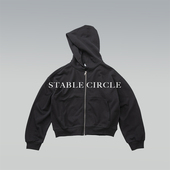 STABLE 外套 boxy纯色简约连帽卫衣松弛感老钱开衫 CIRCLE 25aw短款