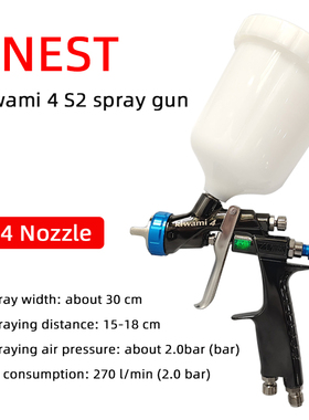 原装正品日本岩田S2上壶喷漆枪ANEST低压面漆色漆清漆高雾化喷枪