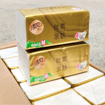 清风丝柔面巾纸M码餐巾纸家庭装