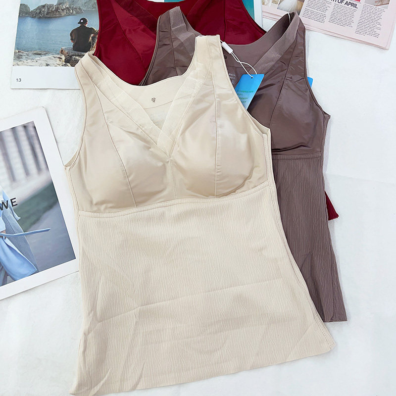 289冬季保暖背心女发热打底带胸垫修身内搭无袖发热蛋白磨毛上衣,女士内衣/男士内衣/家居服,保暖背心,淘宝优惠券,粉丝福利购,淘宝优惠卷