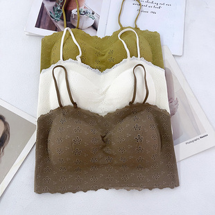 2415春夏季 美背抹胸蕾丝防走光无痕内衣裹胸聚拢吊带背心 裹胸新款