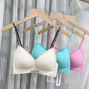 米娅林美背无痕内衣女大胸显小聚拢防下垂法式三角杯大U美背文胸