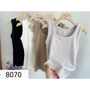 无胸垫内搭修身 发热磨毛保暖背心打底衫 显瘦吊带女 新款 8070秋冬季