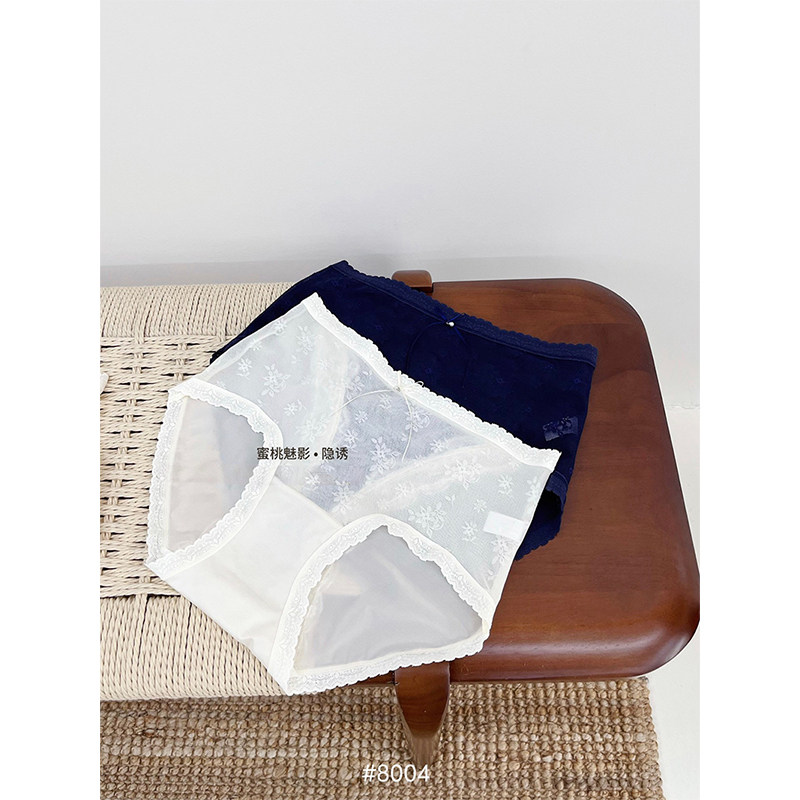 蕾丝花边细腻透气中腰内裤小性感网纱提花女士少女三角裤内裤