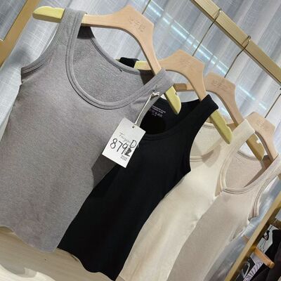 黛美茄8790羊绒圆领背心女