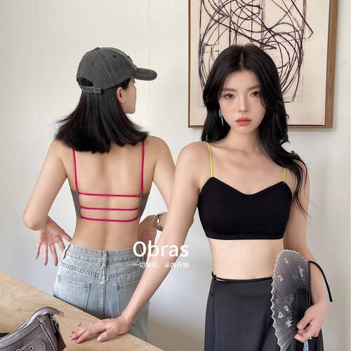 Obras妃子纪930撞色交叉美背内衣