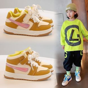 子女童百搭中帮板鞋 儿童断码 高帮帅气男童休闲鞋 2025春秋款 运动鞋