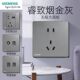 西门子开关插座睿致烟金灰一位二位三位五孔插二三带USB电脑网插
