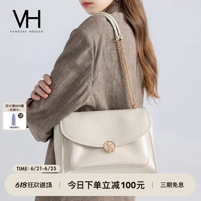 VH女包芝芙软包油蜡质感单肩包