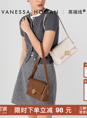 VH女包枝禾休闲小包春夏百搭通勤头层植鞣牛皮小众斜挎手提单肩包