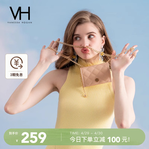 VH女包温柔山茶花腰包单肩斜挎包