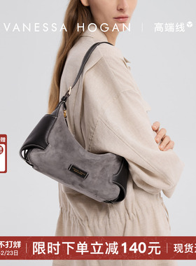 VH女包行漫hobo包小号2025新款小众麂皮反绒头层羊皮斜挎单肩包包