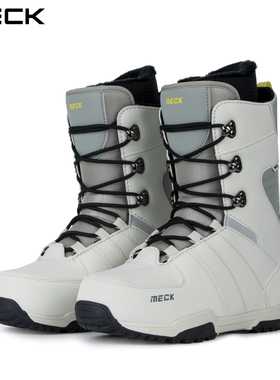 MECK单板滑雪板系带滑雪鞋滑雪靴男女款快穿绑带平花刻滑保暖耐磨