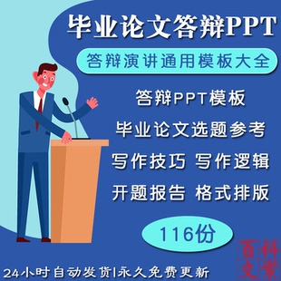 毕业论文答辩PPT模板开题报告大学生简约写作论文演讲素材大全