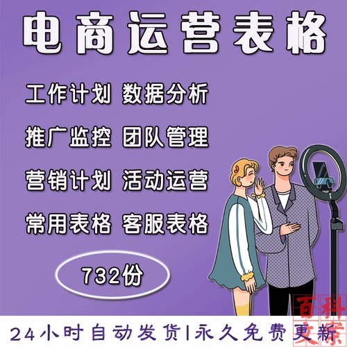 电商公司常用表格模板工作计划团队管理统计数据分析营销计划表